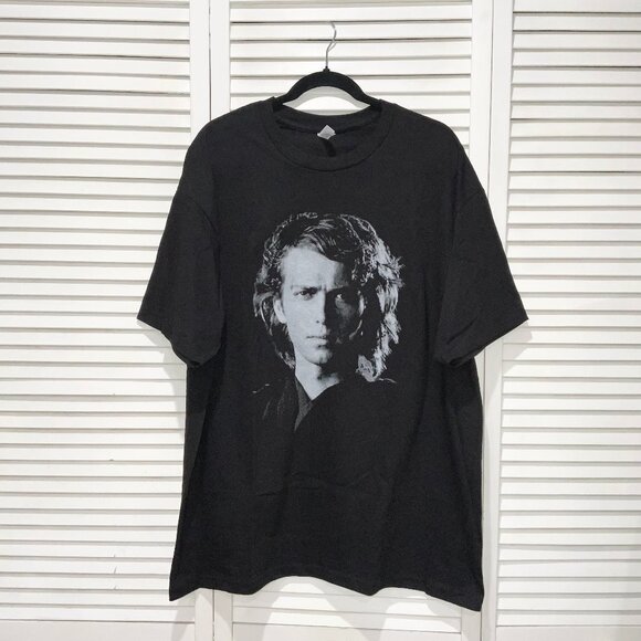 Star Wars Anakin Skywalker Face Black Graphic T-Shirt Size XL - Picture 1 of 3